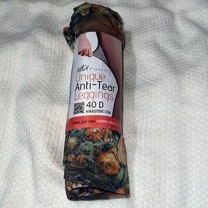 Nika Unique Anti-Tear Footless Leggings 40D Flower Art Bouquet XL